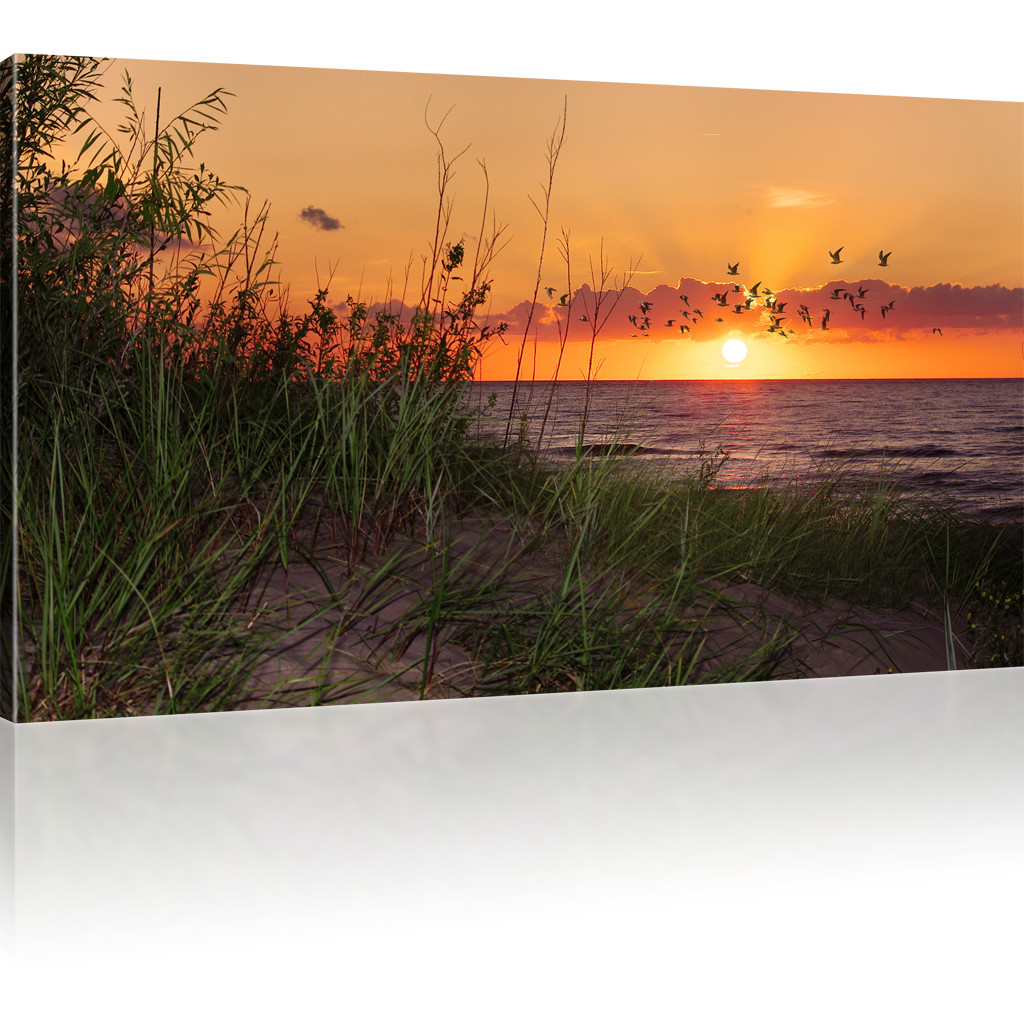 Leinwandbild Kunst-Druck 100x50 Bilder Landschaften Sonnenuntergang 