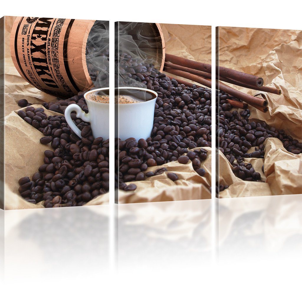 Bilder Kaffee Wandbild Küche Restaurant Deko Kunstdruck Fass Coffee Bild auf Lei - Bild 8 von 25