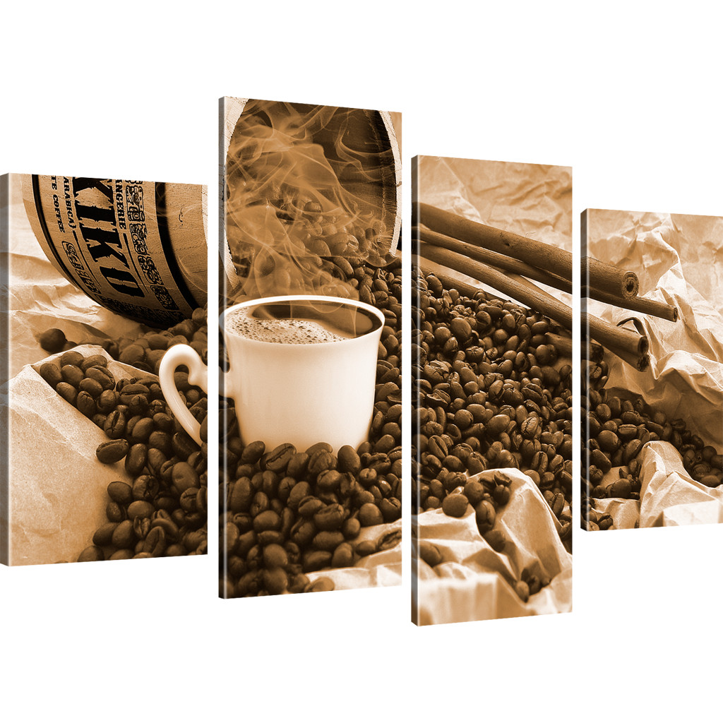 Bilder Kaffee Wandbild Küche Restaurant Deko Kunstdruck Fass Coffee Bild auf Lei - Bild 15 von 25