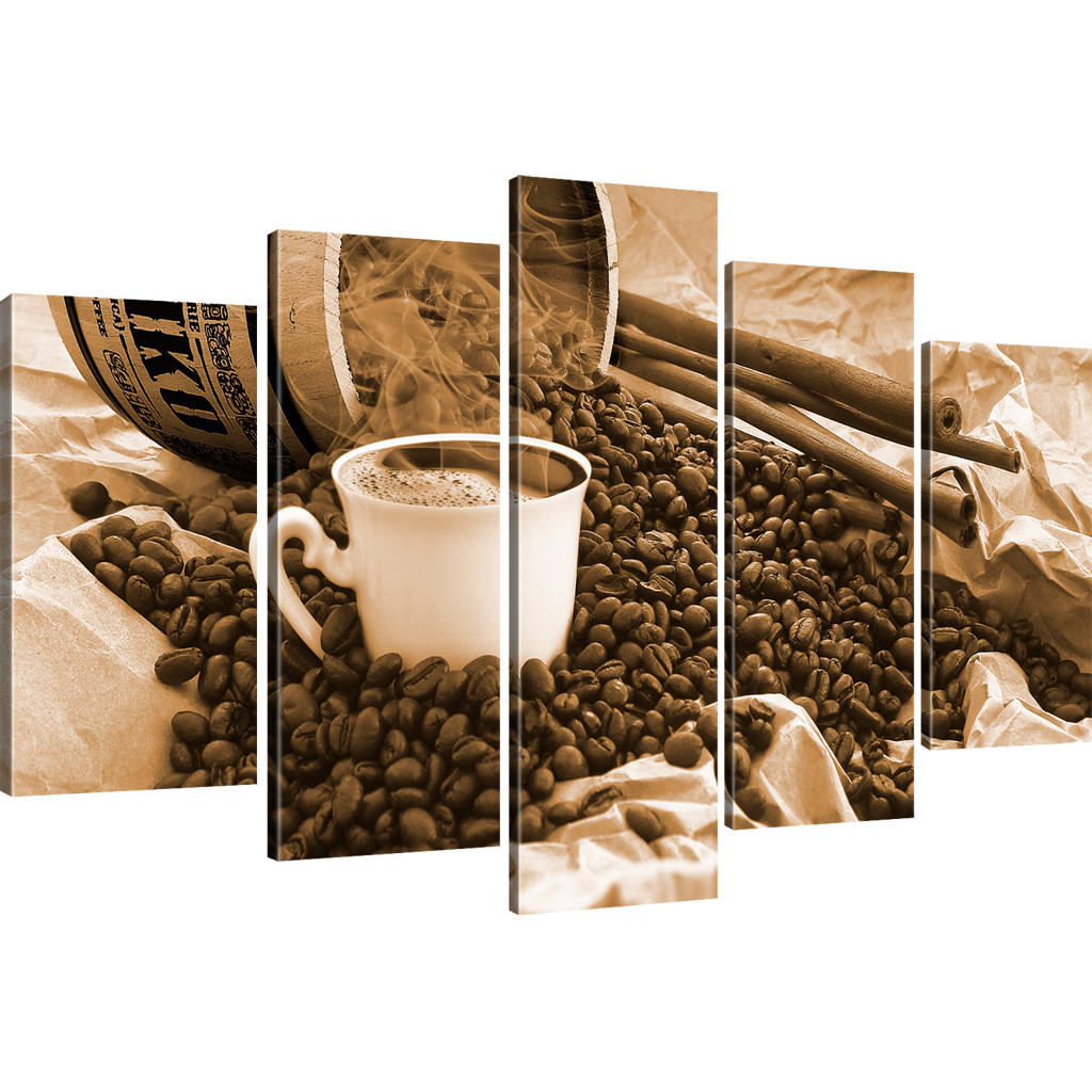 Bilder Kaffee Wandbild Küche Restaurant Deko Kunstdruck Fass Coffee Bild auf Lei - Bild 24 von 25